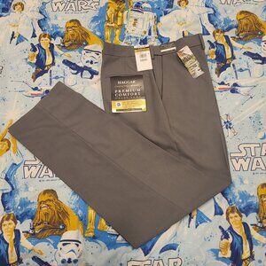 Haggar Comfort Non Crease Dress Pants Size 36 Brown/ Grey